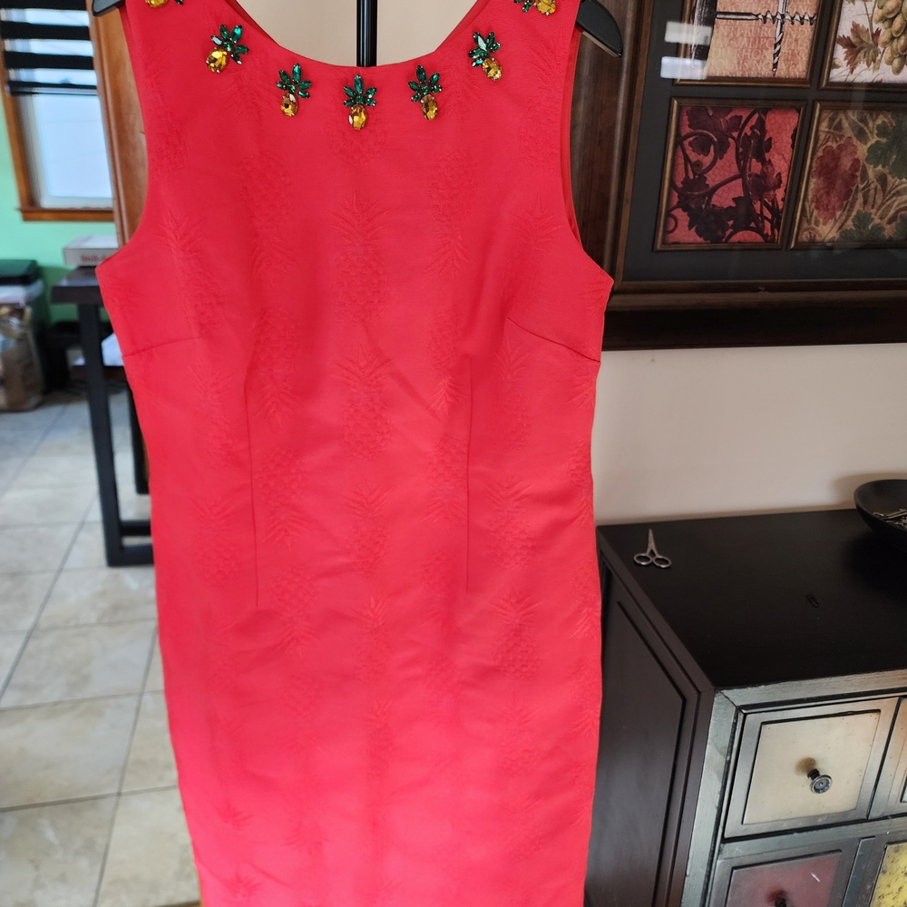RSVP By Talbot Pineapple Embellished Shift Dress Size 12